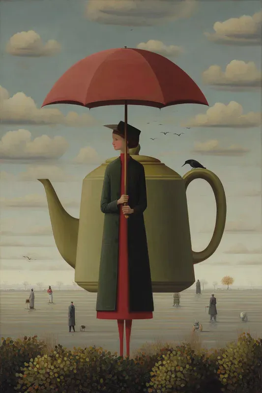 Dreamlike Surreal Folk Oil Paintings