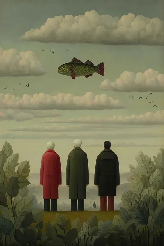 Dreamlike Surreal Folk Oil Paintings