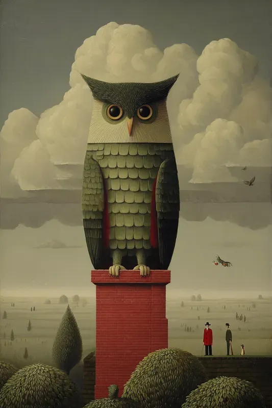 Dreamlike Surreal Folk Oil Paintings