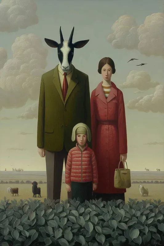Dreamlike Surreal Folk Oil Paintings