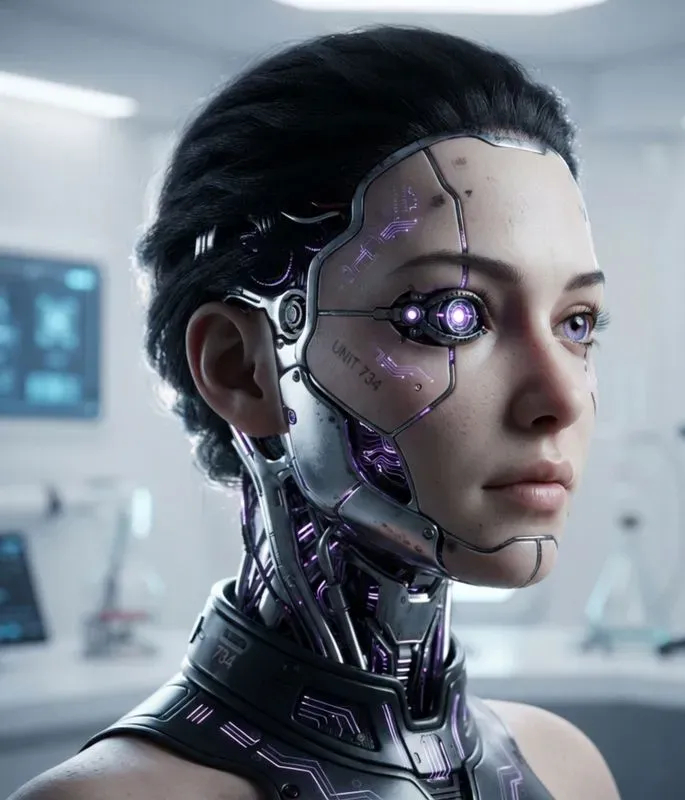 Futuristic Biomechanical Cyborg Portraits