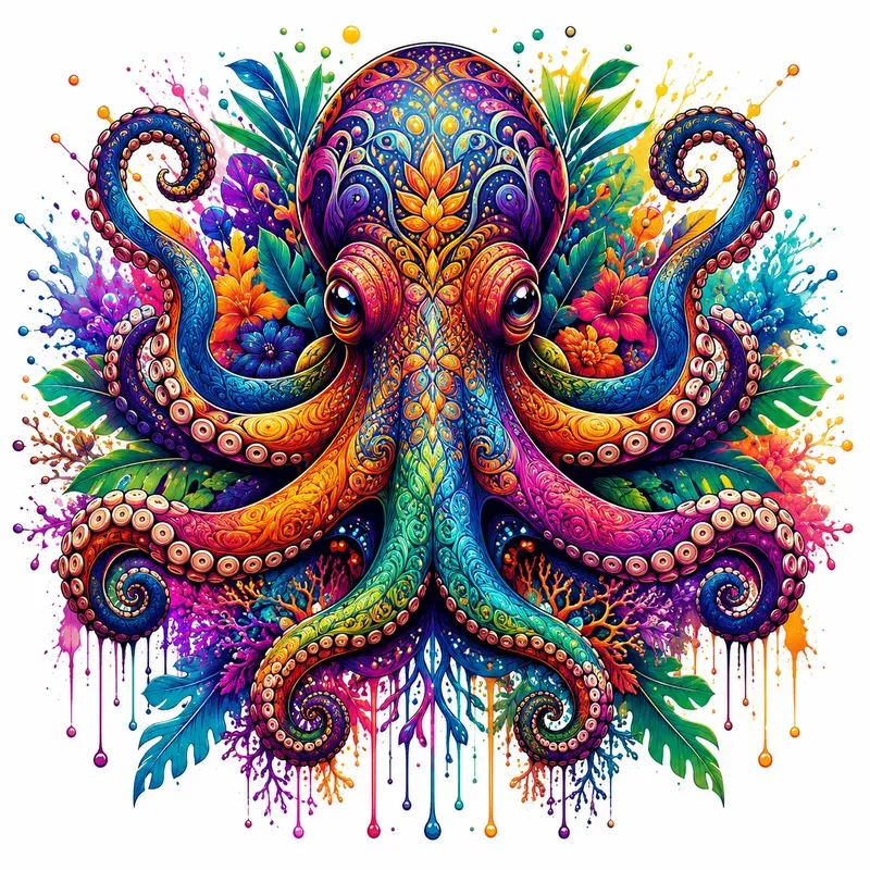 Vibrant Neopop Animal Portrait Art