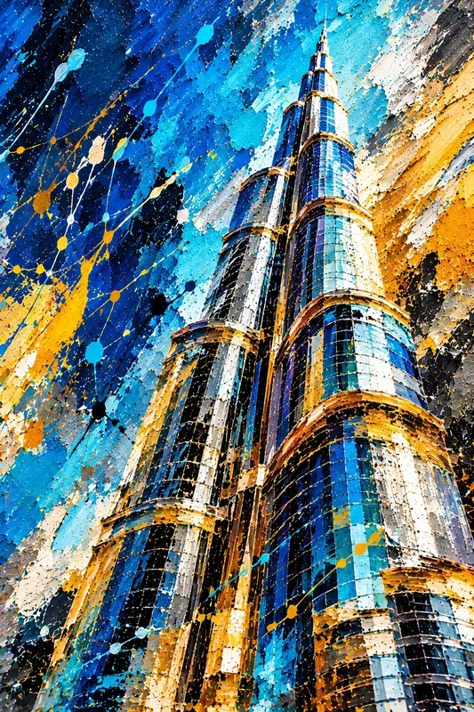 Abstract World Landmark Art Collections