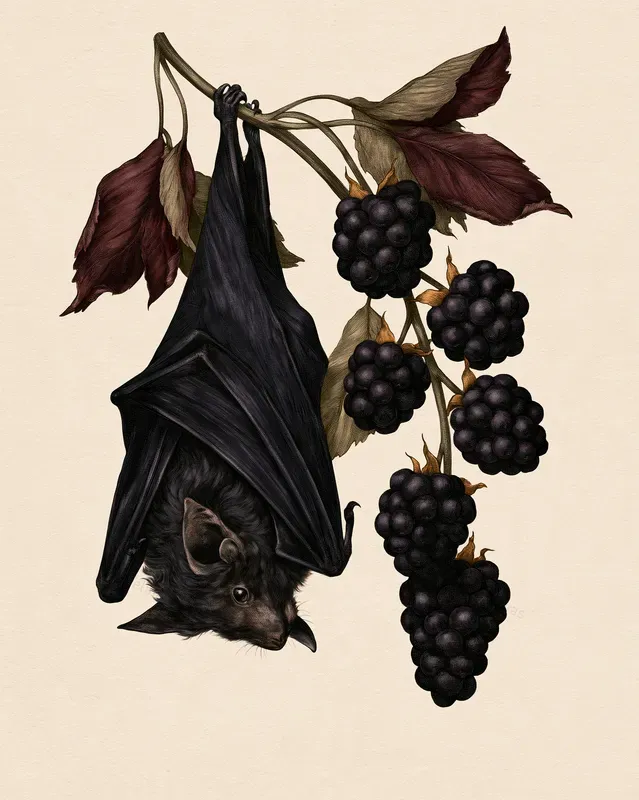 Gothic Halloween Botanical Art