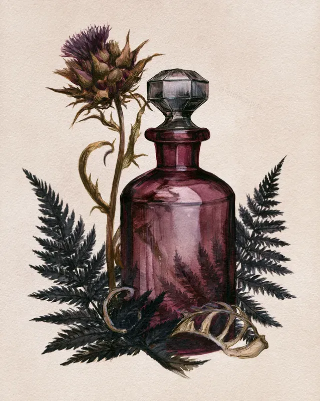 Gothic Halloween Botanical Art