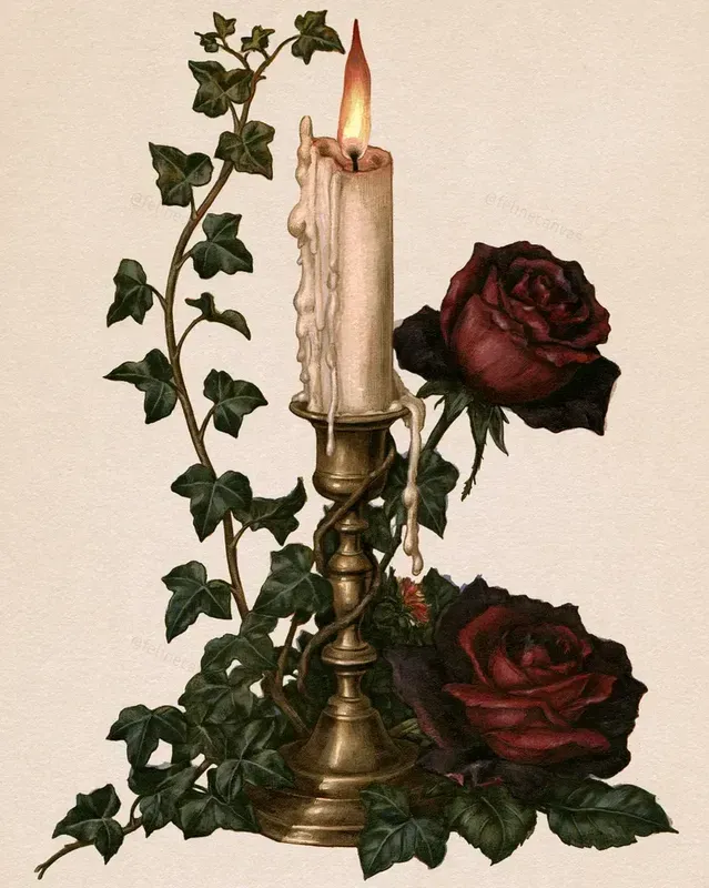 Gothic Halloween Botanical Art
