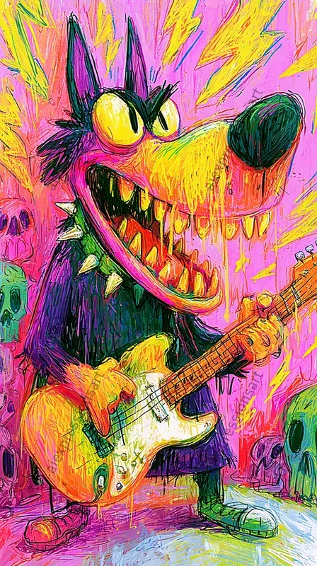 Psychedelic Lowbrow Skate Mutants