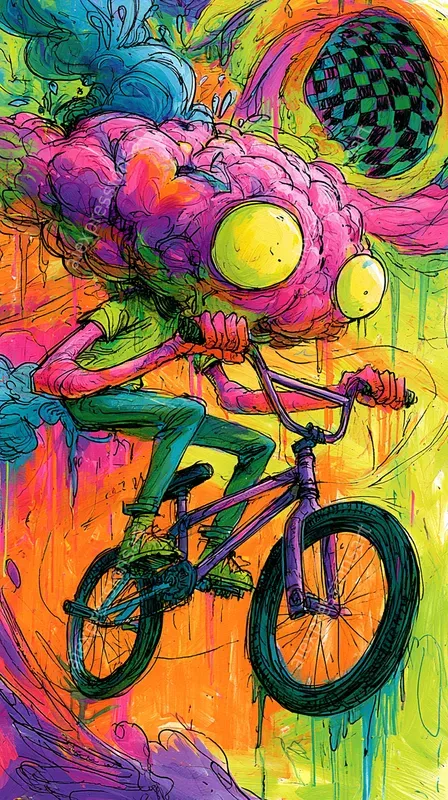 Psychedelic Lowbrow Skate Mutants