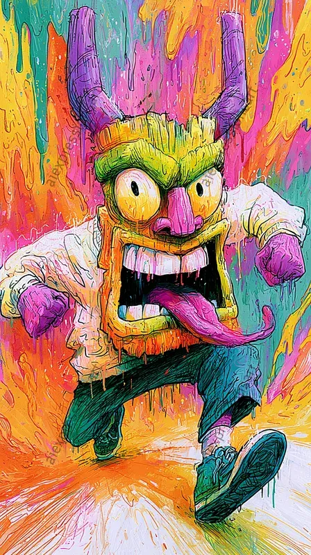 Psychedelic Lowbrow Skate Mutants