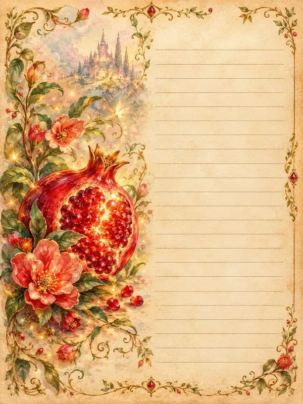 Enchanted Fruit Tale Journal Pages