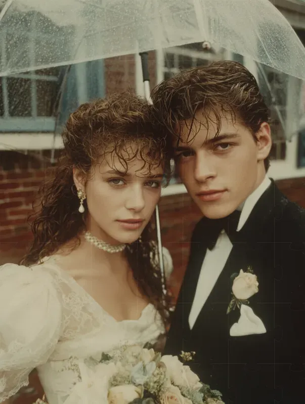 80s 90s Retro VHS Wedding Film Portraits