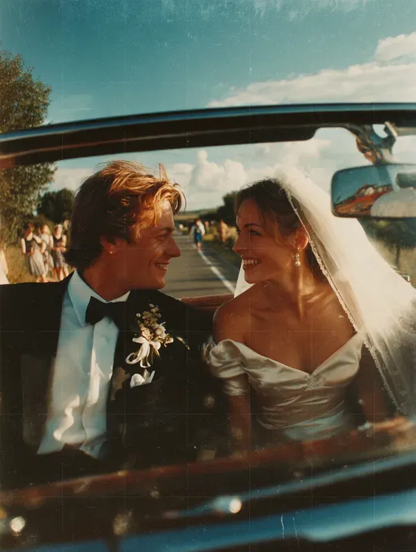 80s 90s Retro VHS Wedding Film Portraits