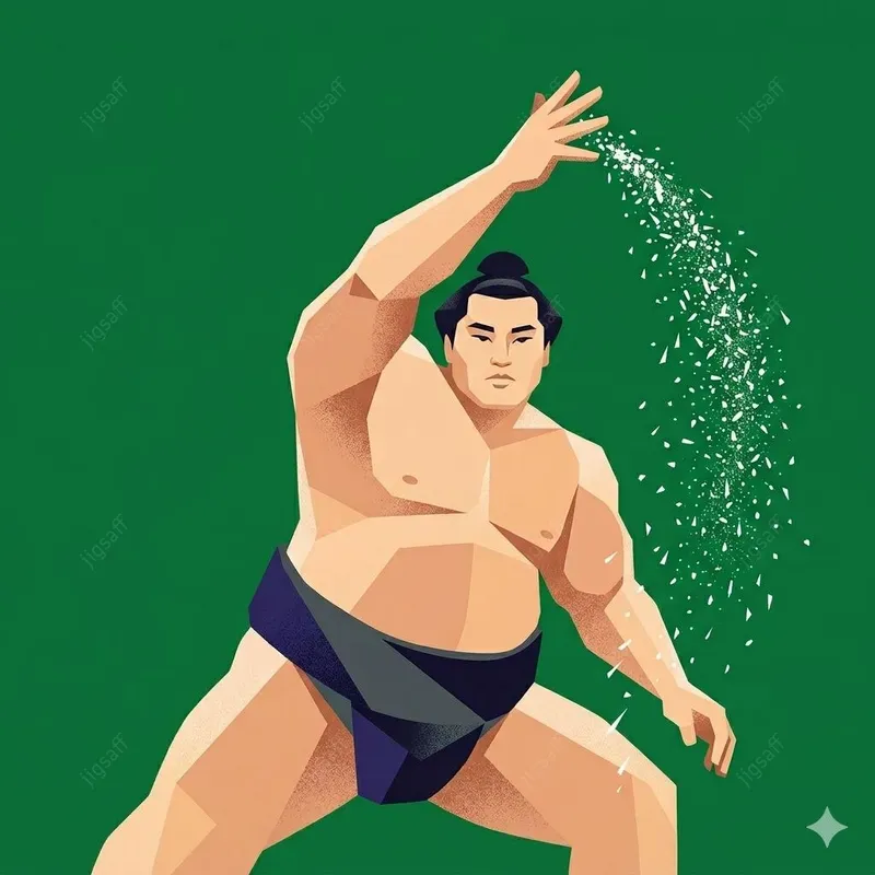 Minimalist Sumo Wrestler Illustrations
