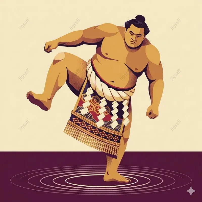 Minimalist Sumo Wrestler Illustrations