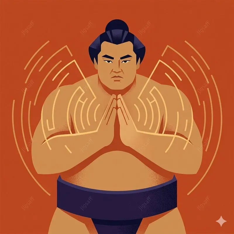 Minimalist Sumo Wrestler Illustrations
