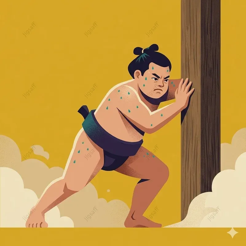 Minimalist Sumo Wrestler Illustrations