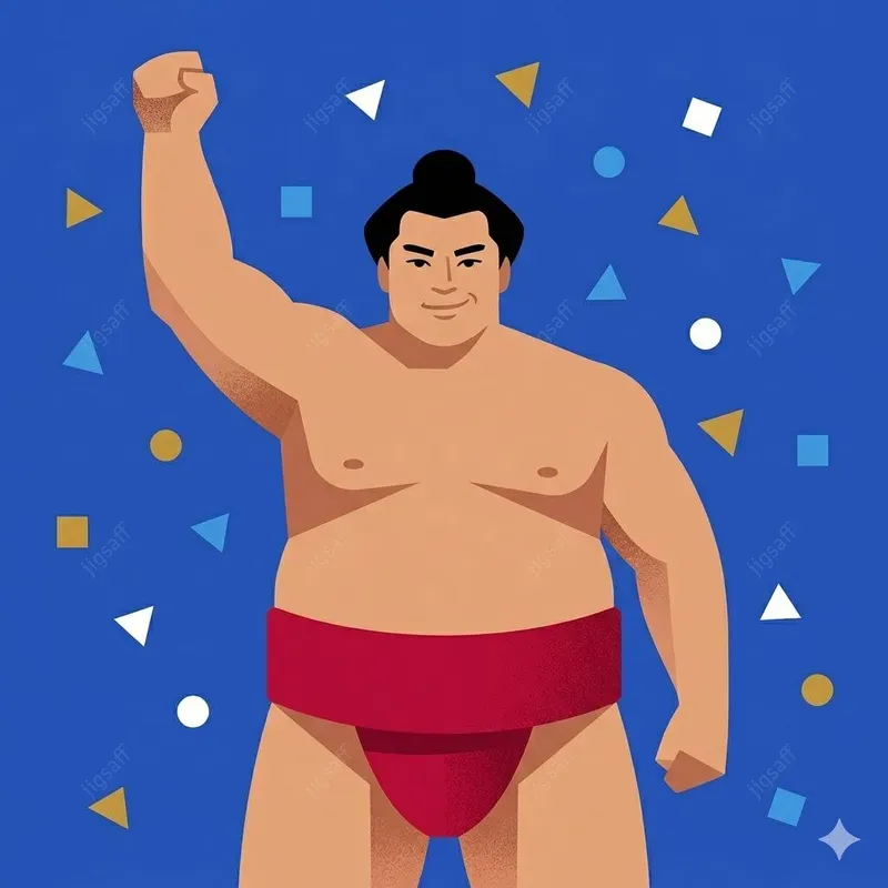Minimalist Sumo Wrestler Illustrations