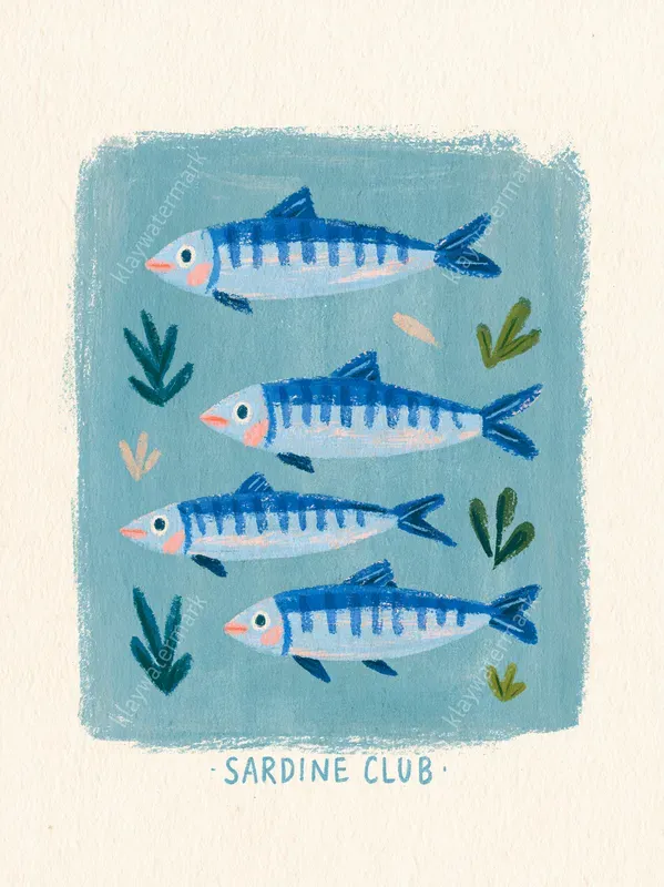 Retro Mediterranean Folk Art Posters