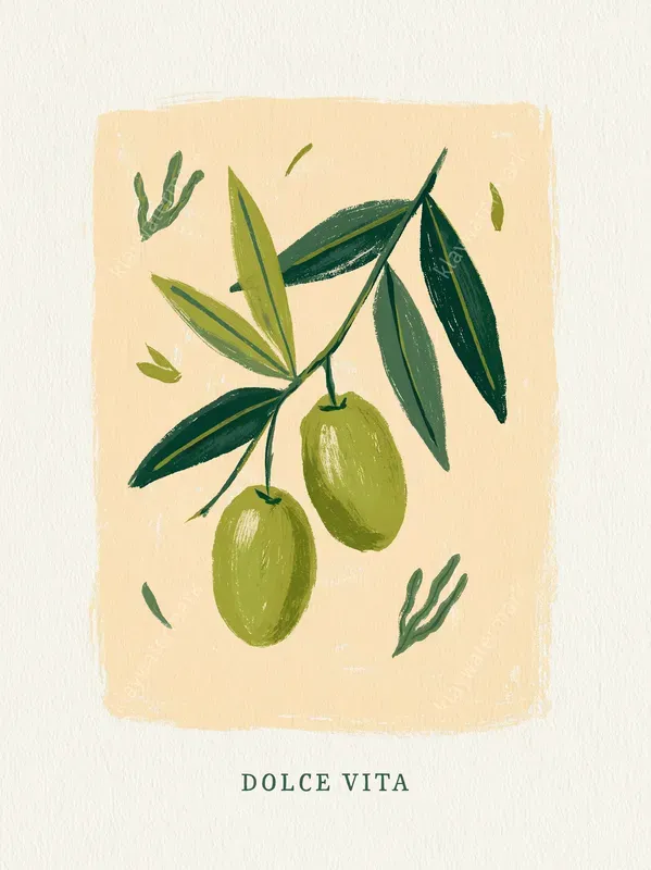 Retro Mediterranean Folk Art Posters