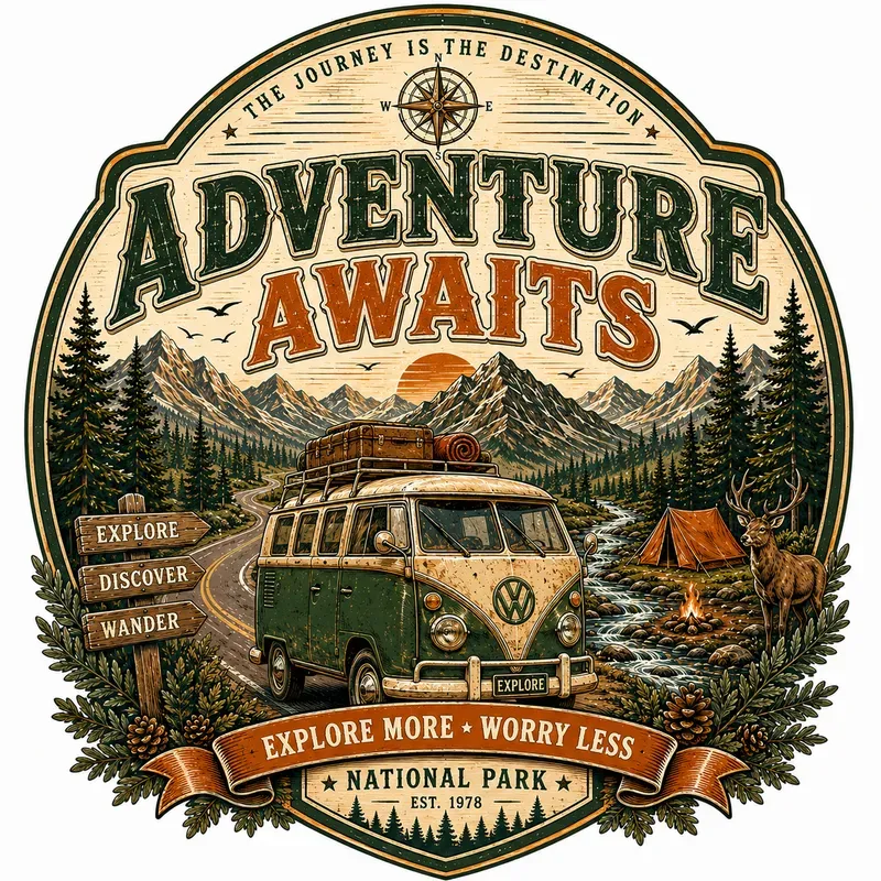 Road Trip Adventure Badge Generator