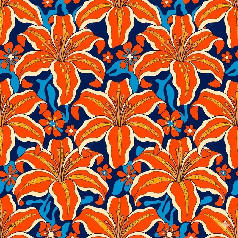 Bold Psychedelic Floral Patterns