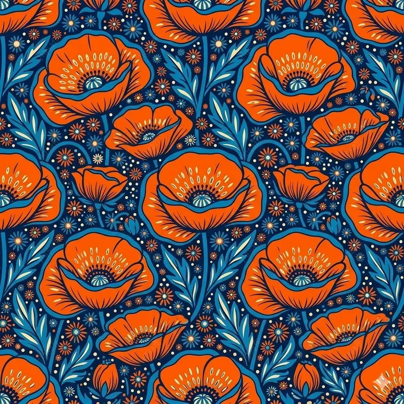 Bold Psychedelic Floral Patterns