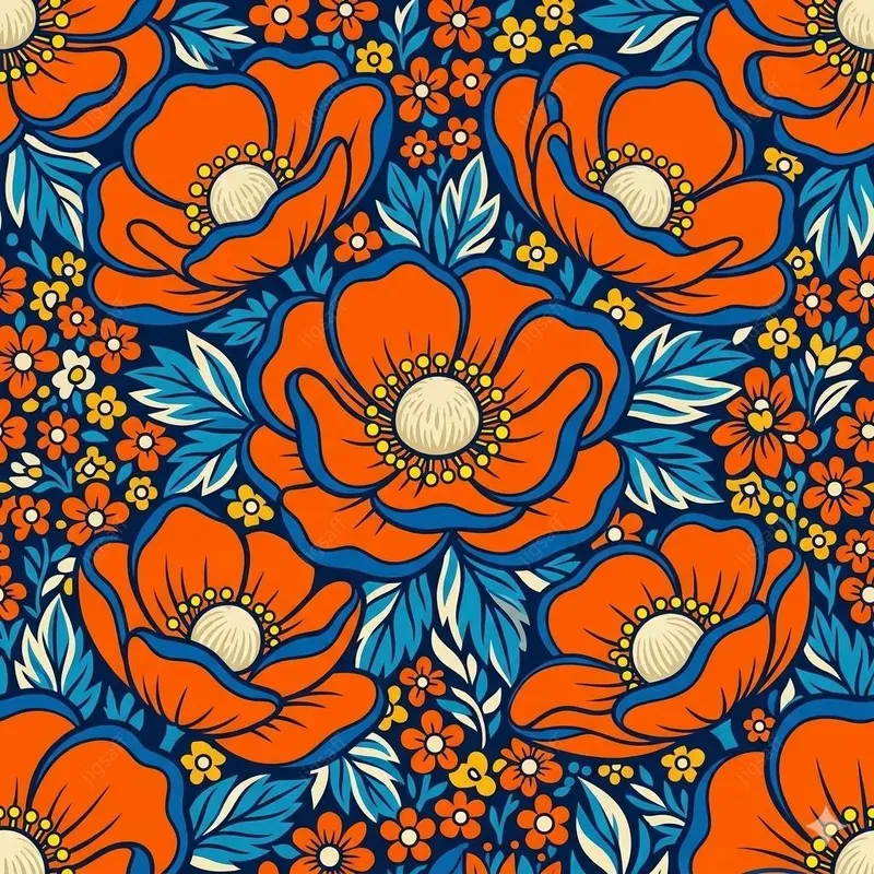 Bold Psychedelic Floral Patterns