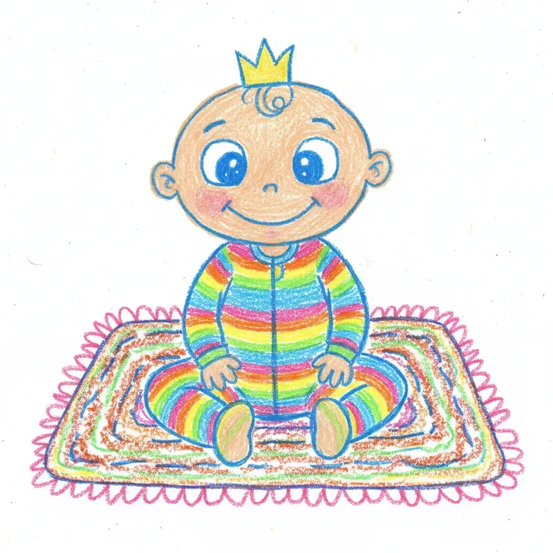 Childlike Crayon Drawing Illustrations