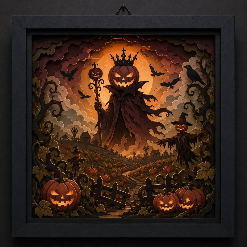 Halloween Papercut Shadow Boxes