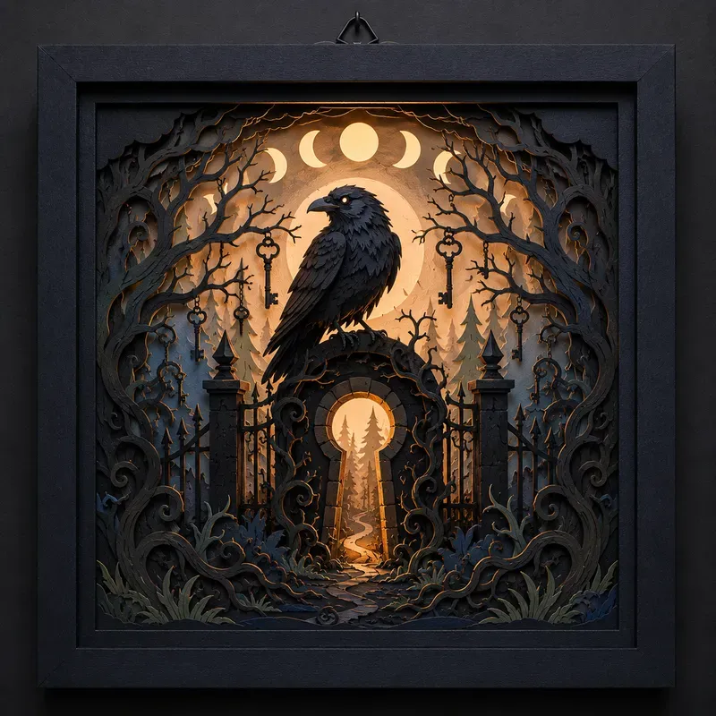 Halloween Papercut Shadow Boxes