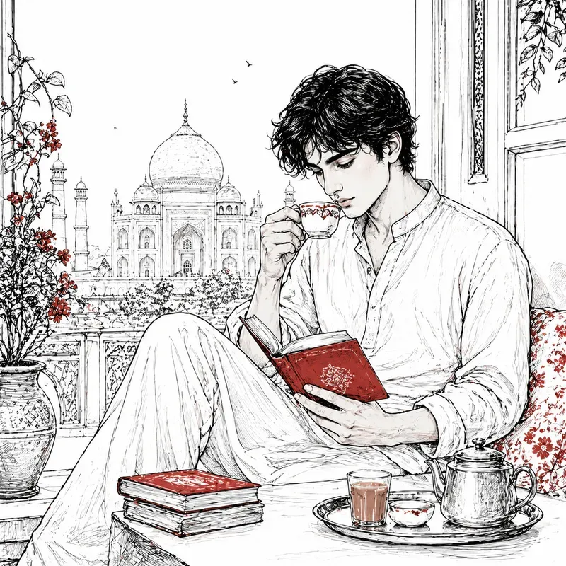 Elegant Morning Serenity Sketches