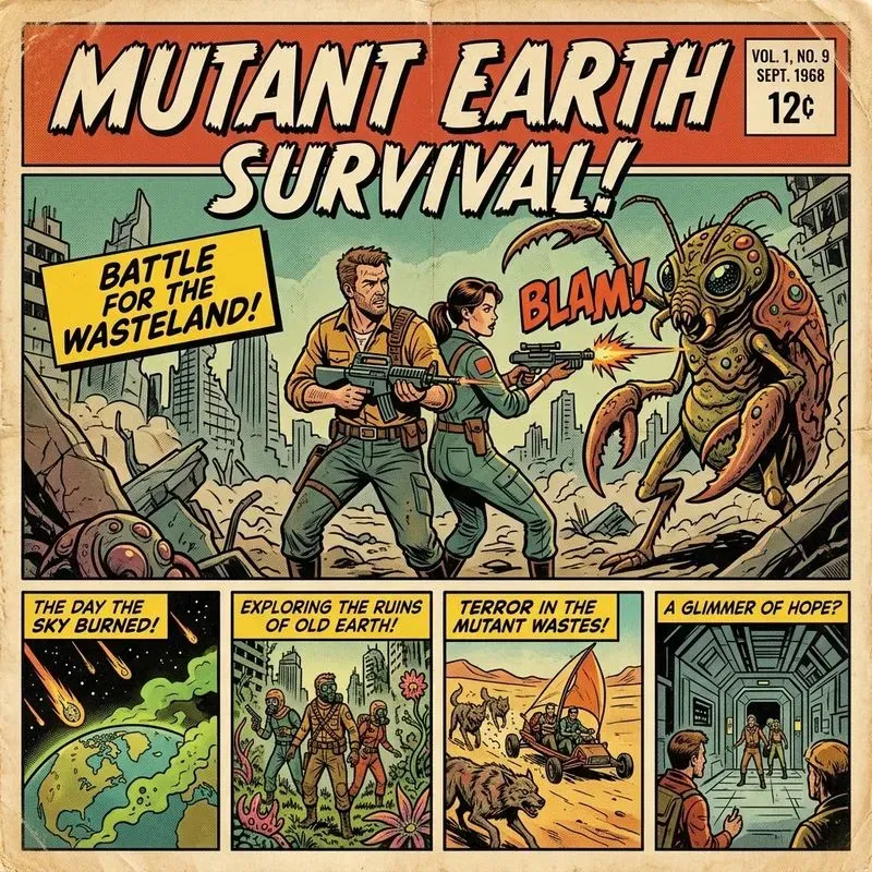 Vintage Scifi Comic Collages