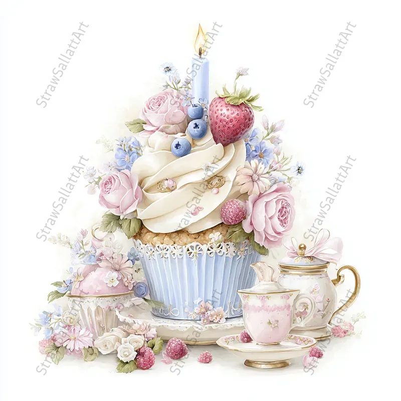 Aristocratic Birthday Kids Party Clipart