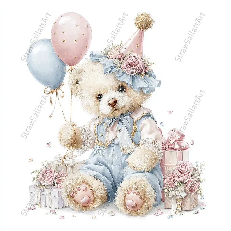 Aristocratic Birthday Kids Party Clipart