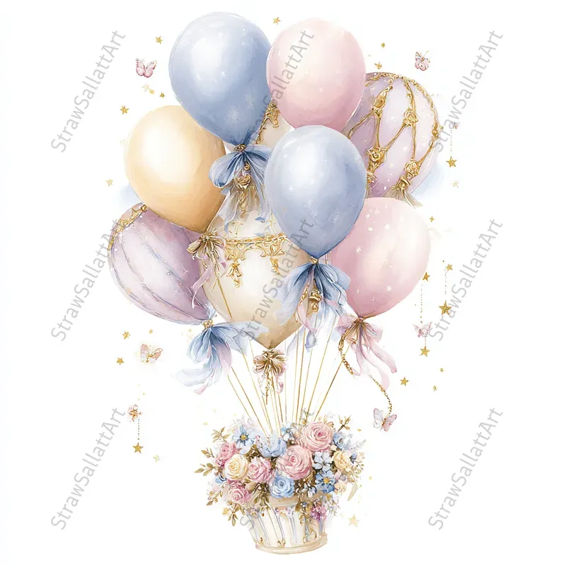 Aristocratic Birthday Kids Party Clipart