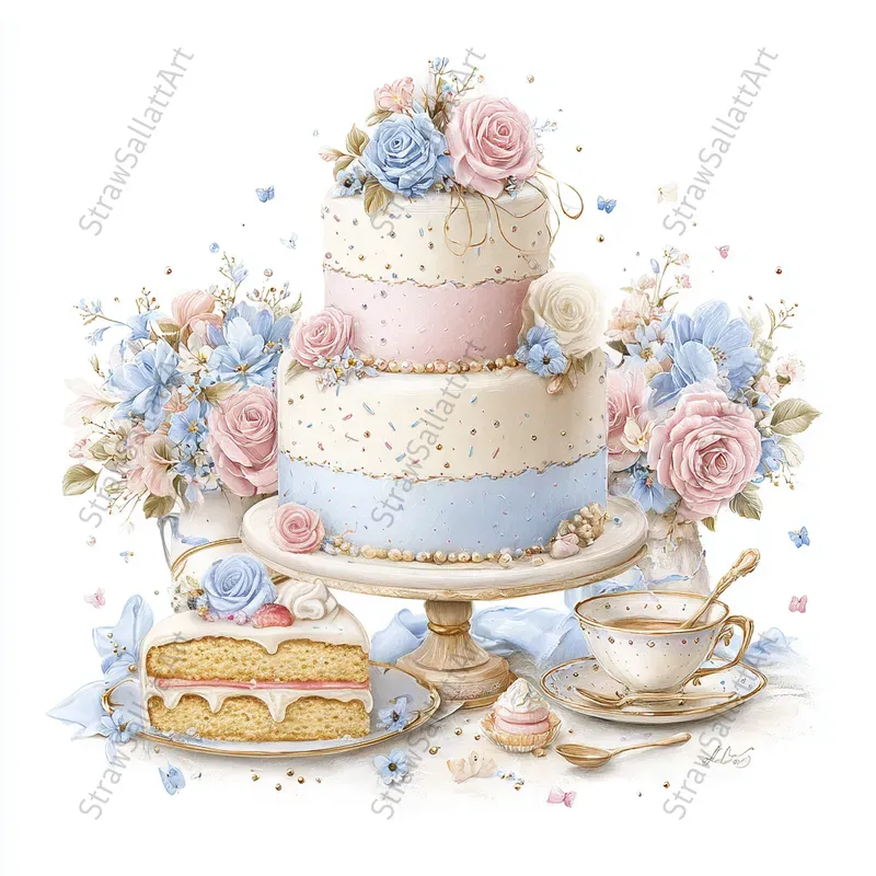 Aristocratic Birthday Kids Party Clipart