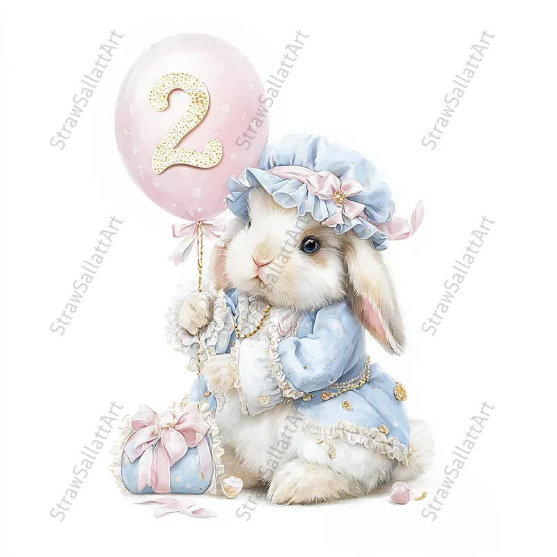 Aristocratic Birthday Kids Party Clipart