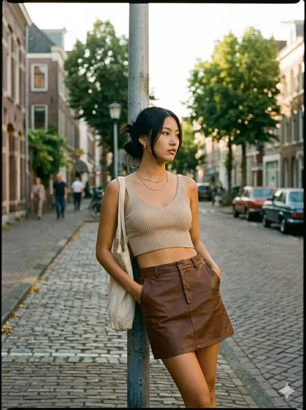 Y2k Urban Lamppost Lean Golden Hours