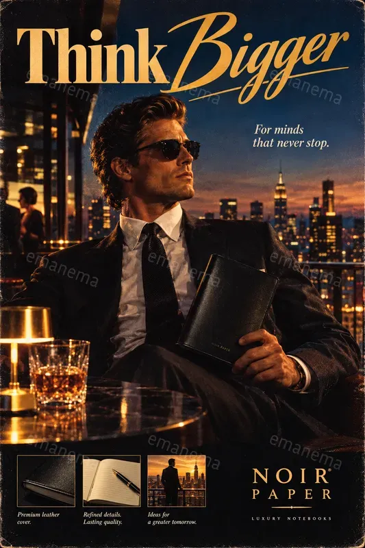 Retro 80s Cinematic Ad Poster Designs