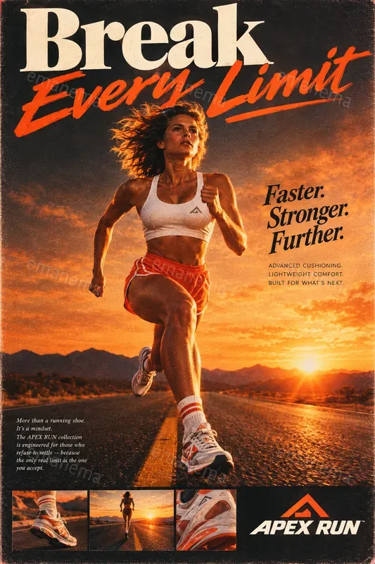 Retro 80s Cinematic Ad Poster Designs