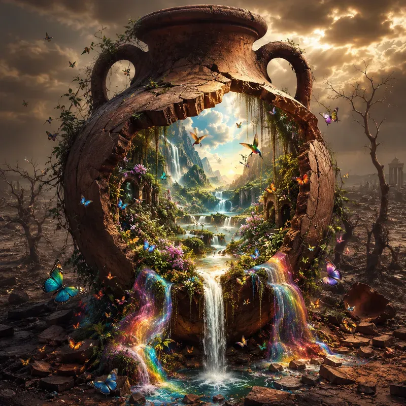 Hidden Worlds Within Broken Vessels