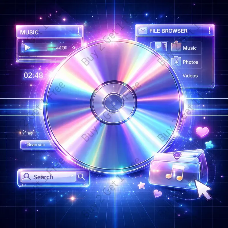 Retro Y2k Tech Aesthetic Graphics