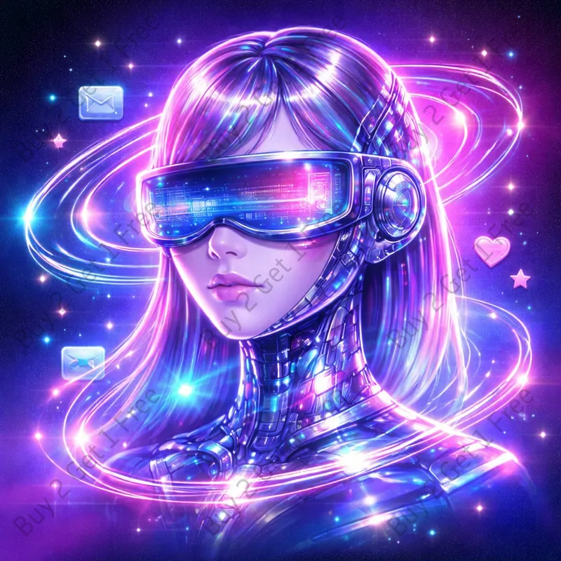 Retro Y2k Tech Aesthetic Graphics