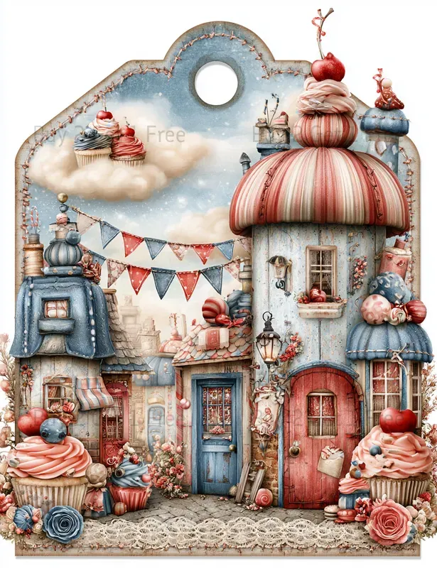Sweet Denim Baking Girl Product Tags