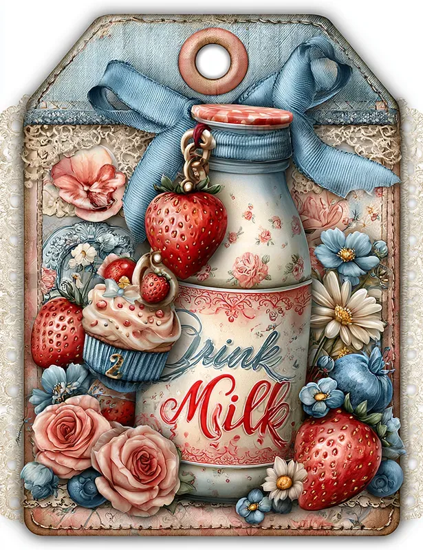 Sweet Denim Baking Girl Product Tags