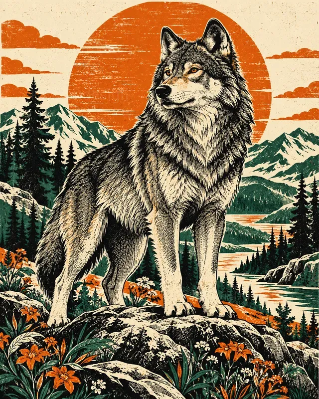Vintage Animal Linocuts
