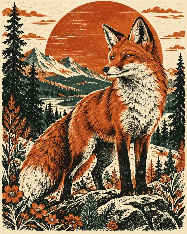 Vintage Animal Linocuts