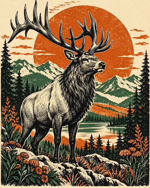 Vintage Animal Linocuts