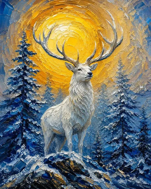 Celestial Creatures In Golden Motion