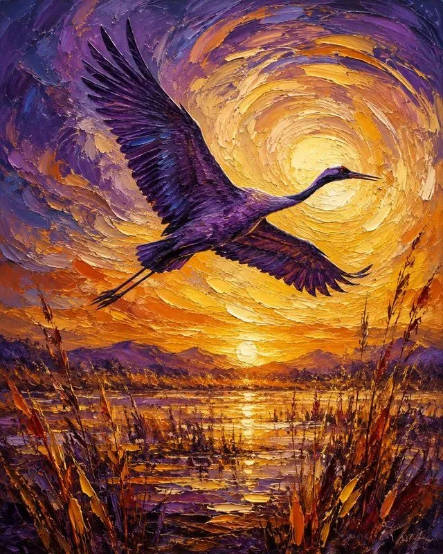 Celestial Creatures In Golden Motion
